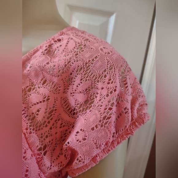 Kristen Nicole women's size large pink knit blouse shirt top - Picture 4 of 8